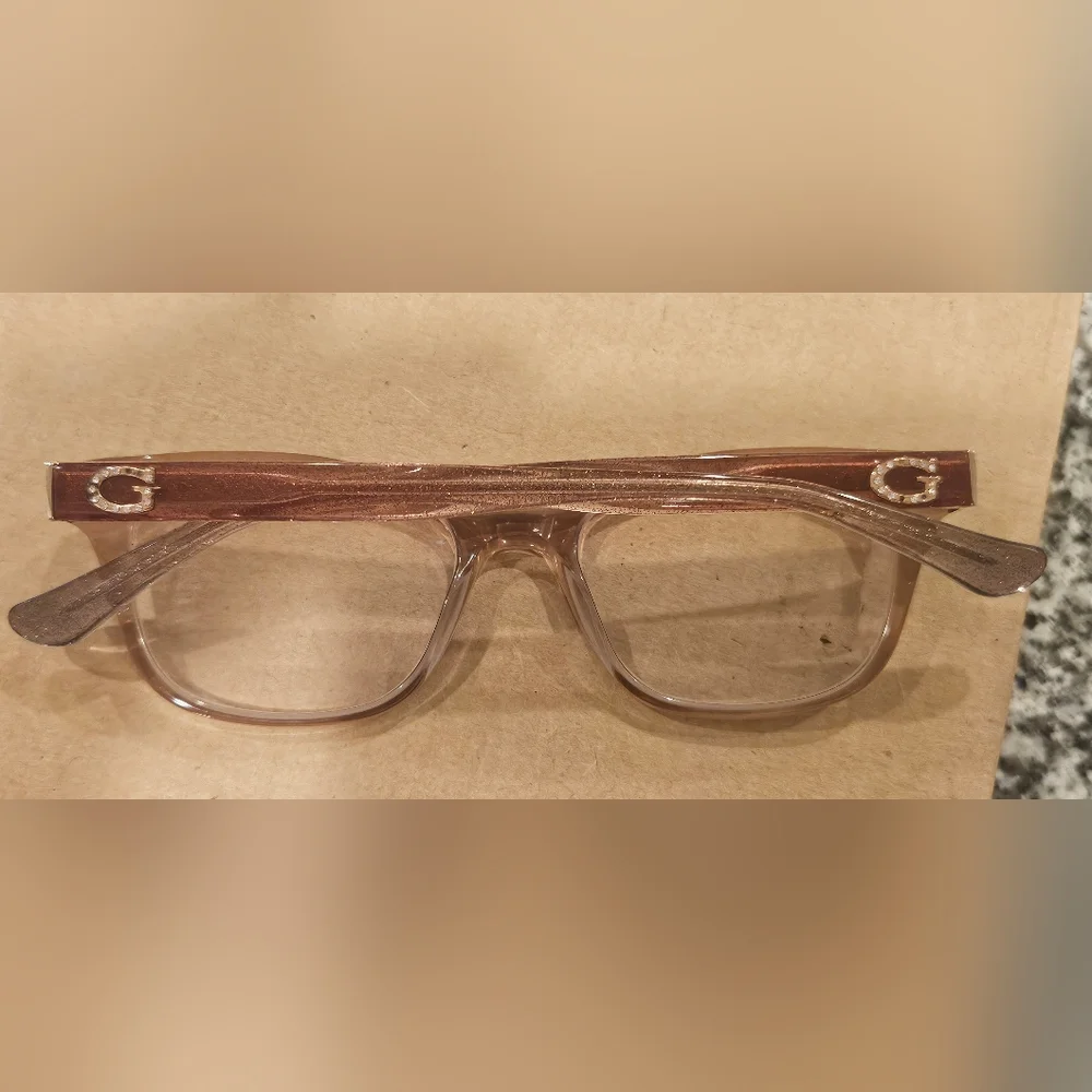 Guess Light Brown Transparent Glasses
